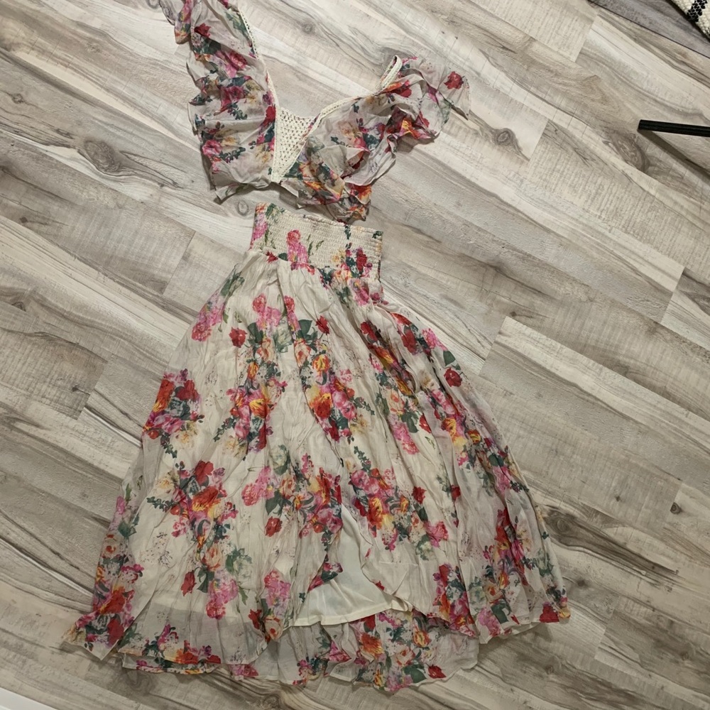 Joyfolie Two Piece Crop Top & Skirt Combo